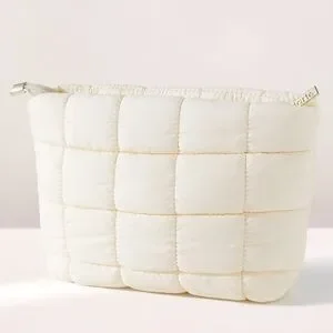 tarte | Bags | New Tarte Puffy Makeup Bag In Cream | Poshmark